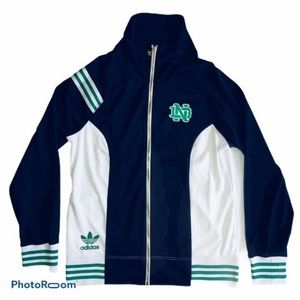 Adidas Mens Notre Dame 3 stripes Track top
